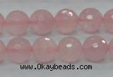 CRQ31 15.5 inches 12mm faceted round natural rose quartz beads