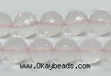 CRQ36 15.5 inches 14mm faceted round natural rose quartz beads