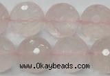 CRQ38 15.5 inches 18mm faceted round natural rose quartz beads