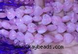 CRQ432 15.5 inches 15*16mm heart rose quartz beads wholesale