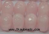 CRQ51 15.5 inches 15*20mm faceted rondelle natural rose quartz beads