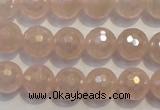 CRQ514 15.5 inches 12mm faceted round AB-color rose quartz beads