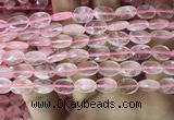 CRQ556 15.5 inches 8*12mm faceted oval rose quartz beads wholesale