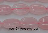 CRQ609 15.5 inches 10*14mm oval rose quartz beads wholesale