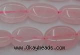 CRQ610 15.5 inches 12*16mm oval rose quartz beads wholesale