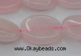 CRQ612 15.5 inches 15*20mm oval rose quartz beads wholesale