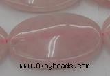 CRQ616 15.5 inches 25*35mm oval rose quartz beads wholesale