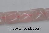 CRQ623 15.5 inches 14*14mm square rose quartz beads wholesale