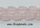 CRQ64 15.5 inches 10*14mm teardrop natural rose quartz beads wholesale