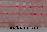 CRQ680 15.5 inches 4*6mm rondelle rose quartz beads wholesale