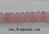 CRQ684 15.5 inches 5*10mm tyre rose quartz beads wholesale