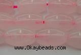 CRQ691 15.5 inches 8*13mm rice rose quartz beads wholesale