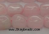 CRQ696 15.5 inches 10*14mm nuggets rose quartz beads wholesale