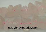 CRQ700 15.5 inches 8*12mm - 10*15mm rose quartz chips beads