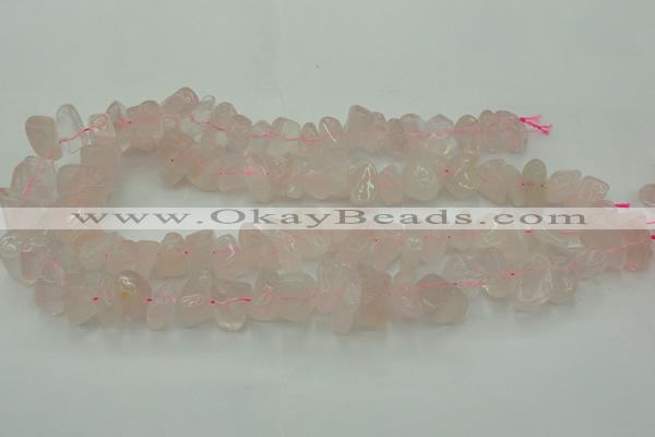 CRQ700 15.5 inches 8*12mm - 10*15mm rose quartz chips beads