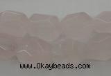 CRQ701 15.5 inches 10*14mm - 12*16mm faceted nuggets rose quartz beads