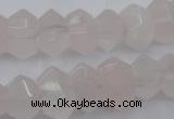 CRQ703 15.5 inches 8*12mm - 10*14mm faceted nuggets rose quartz beads