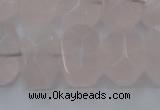 CRQ704 15.5 inches 13*18mm - 15*20mm faceted nuggets rose quartz beads