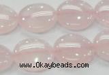 CRQ73 15.5 inches 20mm flat round natural rose quartz beads