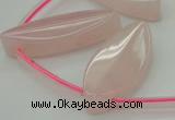 CRQ738 Top drilled 15*35mm marquise rose quartz beads