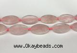 CRQ759 15.5 inches 25*40mm oval rose quartz beads