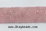 CRQ785 15.5 inches 5mm faceted round rose quartz beads wholesale