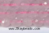 CRQ796 15.5 inches 6mm faceted round rose quartz gemstone beads