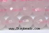 CRQ797 15.5 inches 8mm faceted round rose quartz gemstone beads