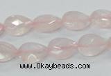 CRQ86 15.5 inches 10*14mm faceted teardrop natural rose quartz beads