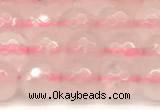 CRQ875 15 inches 6mm faceted round rose quartz beads