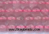 CRQ890 15 inches 4mm round Madagascar rose quartz beads