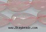 CRQ90 15.5 inches 20*30mm faceted teardrop natural rose quartz beads