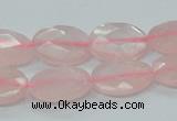 CRQ91 15.5 inches 13*18mm faceted oval natural rose quartz beads