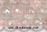 CRQ911 15 inches 8mm faceted round AB-color rose quartz beads