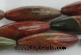 CRS102 15.5 inches 12*40mm rice rainbow jasper stone beads