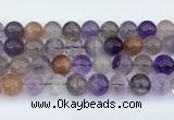 CRU1014 15.5 inches 10mm round mixed rutilated quartz beads