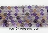 CRU1019 15.5 inches 8mm round mixed rutilated quartz beads