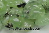 CRU109 15.5 inches 23*23mm heart green rutilated quartz beads