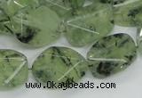 CRU112 15.5 inches 16*20mm faceted freefrom green rutilated quartz beads