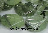 CRU114 15.5 inches 18*26mm faceted freefrom green rutilated quartz beads