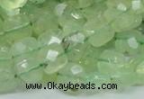 CRU120 15.5 inches 10*10mm faceted square green rutilated quartz beads