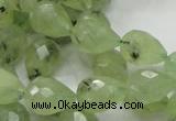 CRU125 15.5 inches 11*16mm faceted teardrop green rutilated quartz beads