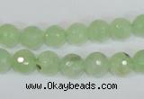 CRU202 15.5 inches 10mm faceted round green rutilated quartz beads