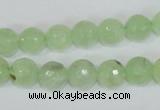 CRU203 15.5 inches 12mm faceted round green rutilated quartz beads