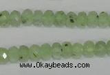 CRU206 15.5 inches 5*8mm faceted rondelle green rutilated quartz beads