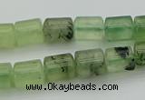 CRU225 15.5 inches 9*11mm tube green rutilated quartz beads