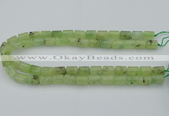 CRU227 15.5 inches 10*14mm tube green rutilated quartz beads