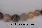 CRU420 15.5 inches 6mm - 14mm round Multicolor rutilated quartz beads