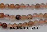 CRU452 15.5 inches 6mm round Multicolor rutilated quartz beads