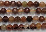 CRU651 15.5 inches 6mm round Multicolor rutilated quartz beads